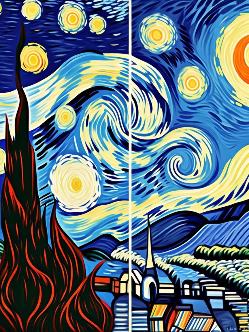 **梵高的画与同时期画家作品对比分析：独特魅力何在？**